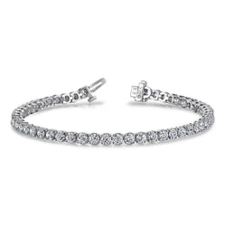 Dames Tennisarmband 5,72 Ct Rond Geslepen Echt Diamanten Griffenzetting