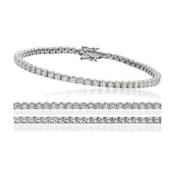 Dames Tennisarmband 6,50 Karaat Ronde Kleine Echt Diamanten Wit Goud 14K