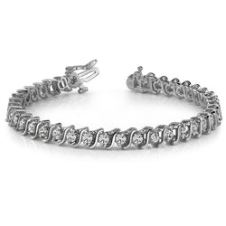 Natuurlijk Diamanten Armband 7.60ct - Witgoud 14K