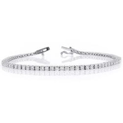 Dames Tennisarmband Klein Rond Geslepen 3,50 karaat Echt Diamanten Witgoud