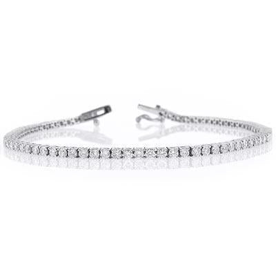 Dames Tennisarmband Klein Rond Geslepen 3,50 karaat Echt Diamanten Witgoud - harrychadent.nl