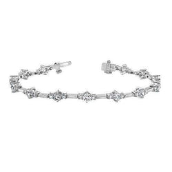 Natuurlijk Diamanten Armband 6.50ct - Witgoud 14K