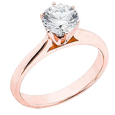 Diamant 1,51 ct. Solitaire Verlovingsring Rose Goud 14K - harrychadent.nl