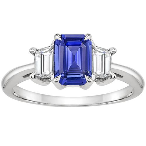 Diamant 3 Stenen Ring Smaragd Ceylon Saffier & Diamant 3,50 Karaat - harrychadent.nl