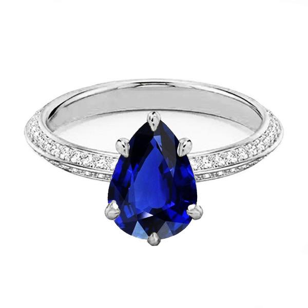 Diamant Ceylon Sapphire Trouwring Prong Set Sieraden 3.50 Karaat - harrychadent.nl