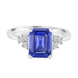 Diamant Emerald Ceylon Sapphire Jubileumring 3,50 karaat