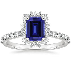 Diamant En Saffier Verlovingsring
