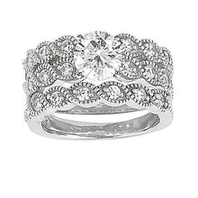 Afbeelding in Gallery-weergave laden, Diamant Engagement Vintage Style Ring Band Set 2,80 karaat Nieuw
