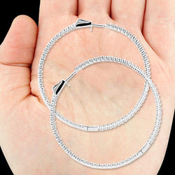 Diamant Hoepel Oorbellen