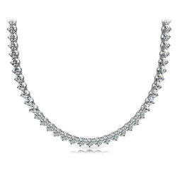 Natuurlijke Diamanten Diamanten Rivier Statement Tennis Collier