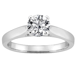 Diamant Solitaire Ring Kathedraal Instelling 1.50 Karaat Wit Goud 14K