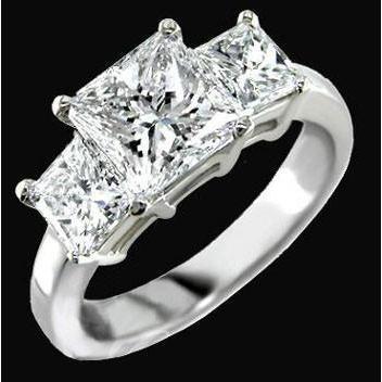 Diamant drie stenen ring 4.01 karaat verlovingsjubileum sieraden - harrychadent.nl