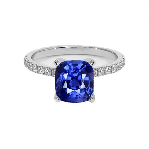 Diamant en Sri Lankaanse saffier verlovingsring 2,50 karaat goud 14K - harrychadent.nl