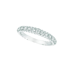 Diamant halve eeuwigheid Band Ring 0,64 karaat 14K witgoud