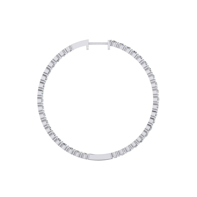 Diamant hoepel oorbellen 8 karaat 3 mm breed 1,5 