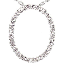 Diamant ovale vorm vrouwen hanger 2,70 karaat witgouden ketting