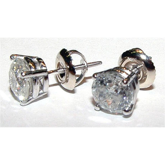 Diamanten 2,02 ct ronde diamanten gouden oorknopjes Studs - harrychadent.nl