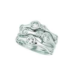 Diamanten Fancy Ring 1.10 Karaat 14K Witte Herensieraden Nieuw