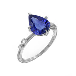 Diamanten Jubileum Peer Ceylon Saffier Ring 5 Steen 2,50 Karaat