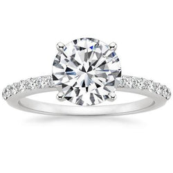 Diamanten Jubileumring 3.50 Karaat Witgoud 14K Sieraden Nieuw