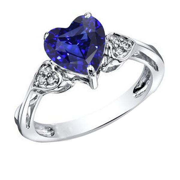 Diamanten Jubileumring Hart Ceylon Sapphire 2,50 Karaat Witgoud - harrychadent.nl