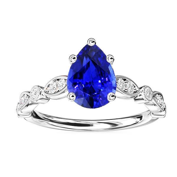 Diamanten Jubileumring Peer Sri Lankaanse Saffier 2,50 Karaat - harrychadent.nl
