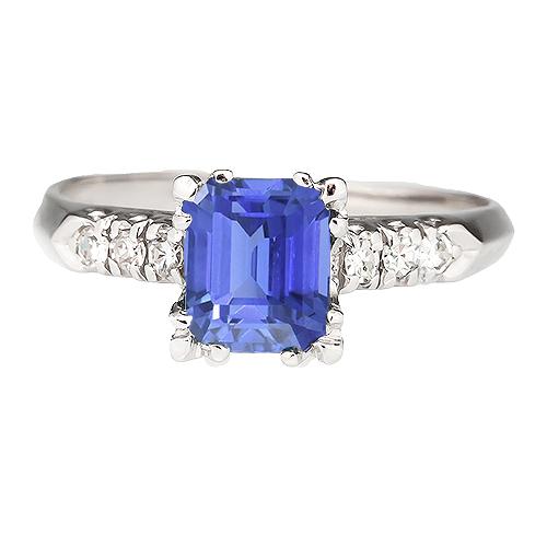 Diamanten Jubileumring Smaragd Lichtblauwe Saffier 3 Karaat - harrychadent.nl