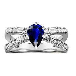 Diamanten Juwelen Ceylon Sapphire Ring 2.50 Karaat Split Shank