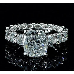 Natuurlijke uit de aarde gewonnen diamanten Verlovingsring 6 karaat Prong Gezet dames sieraden Nieuw