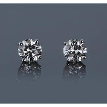 Afbeelding in Gallery-weergave laden, Diamanten Stud Earring 1.50 Karaat Prong Rond Wit Goud 14K - harrychadent.nl
