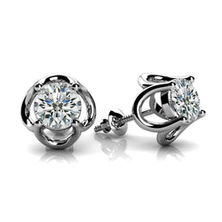 Diamanten Stud Earring Witgoud 2.50 Ct Prachtige ronde briljant geslepen
