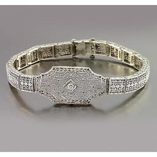 Afbeelding in Gallery-weergave laden, Diamanten armband 0,30 karaat witgoud 14K sieraden Nieuw - harrychadent.nl
