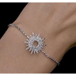 Diamanten armband 12 karaat dames witgoud Sunburst sieraden Nieuw