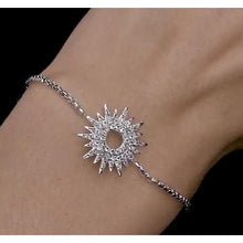 Afbeelding in Gallery-weergave laden, Diamanten armband 12 karaat dames witgoud Sunburst sieraden Nieuw - harrychadent.nl
