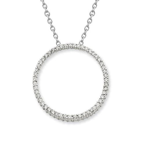 Diamanten cirkel hanger 3.42 karaat 14K witgoud - harrychadent.nl