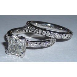 Diamanten fancy verlovingsring set wit goud 3,51 karaat