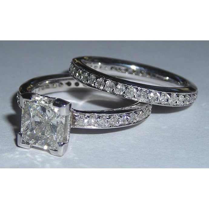 Diamanten fancy verlovingsring set wit goud 3,51 karaat - harrychadent.nl