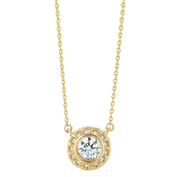 Diamanten halsketting hanger 1 karaat 14K geel goud vrouwen sieraden Nieuw