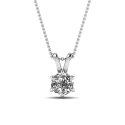 Diamanten halsketting hanger 1,50 karaat witgoud 14K Claw Prong Set Nieuw