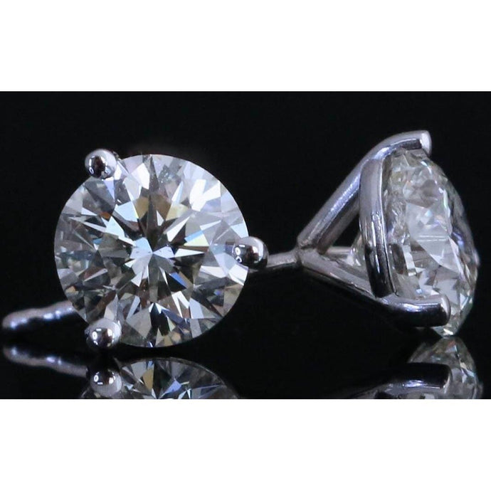 Diamanten oorknopjes 2 ct. Massief Wit Goud 14K - harrychadent.nl