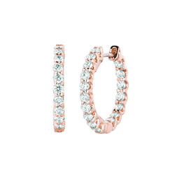 Diamanten oorringen 1,36 karaat 14K roségoud