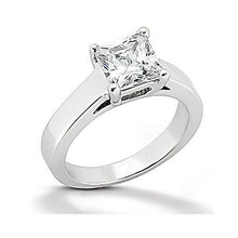 Afbeelding in Gallery-weergave laden, Diamanten prinses geslepen solitaire ring 1,51 ct. Witgouden 18K sieraden - harrychadent.nl

