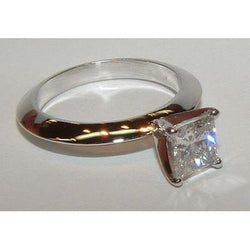 Diamanten ring 1.01 karaat prinses diamant witgoud Solitaire verloving