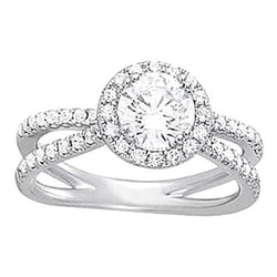 Diamanten ring 2 karaat dames sieraden wit goud 14K