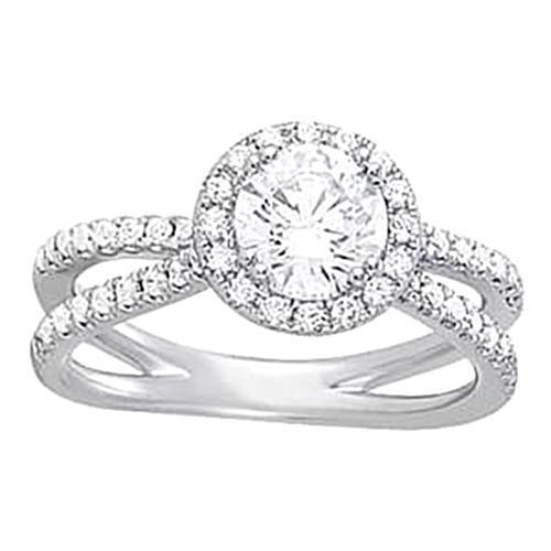 Diamanten ring 2 karaat dames sieraden wit goud 14K - harrychadent.nl