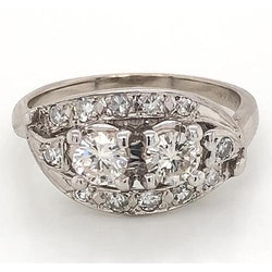 Diamanten ring 2,34 karaat antieke stijl filigraan wit goud Nieuw