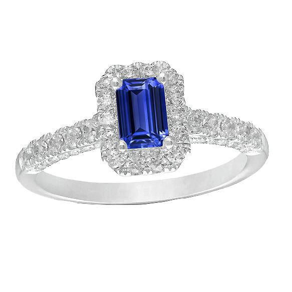 Diamanten ring Halo Sri Lanka saffier gouden bruiloft sieraden 3 karaat - harrychadent.nl