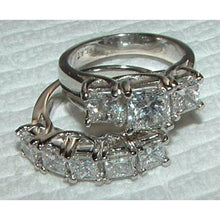 Afbeelding in Gallery-weergave laden, Diamanten ring verlovingsband set nieuw 4,51 karaat wit goud 14K - harrychadent.nl
