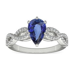 Diamanten sieraden Ceylon Sapphire Ring Twisted Shank Style 3,50 karaat