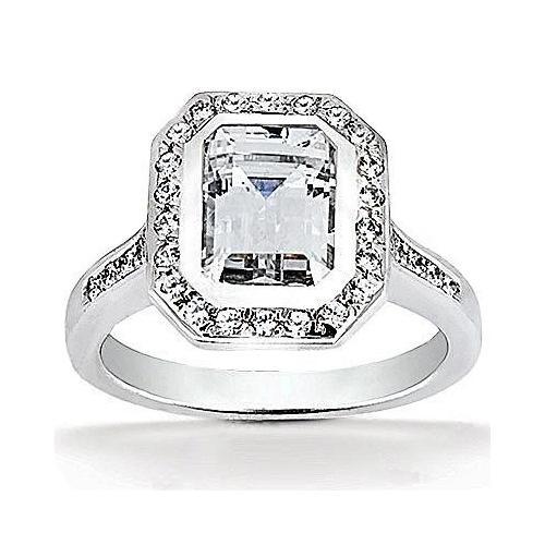 Diamanten smaragd geslepen Halo Ring 2,25 karaat - harrychadent.nl